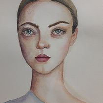 Mi Proyecto del curso: Retrato en acuarela a partir de una fotografía. Fine Arts, and Drawing project by Julieta Mora - 08.10.2020
