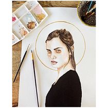 retrato 1 . Watercolor Painting project by minimaki - 08.11.2020