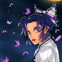 Mi Proyecto del curso: Retratos digitales de fantasía con Photoshop: Shinobu Kochou. Traditional illustration project by Daniel Salomon Mejia Mendoza - 08.12.2020