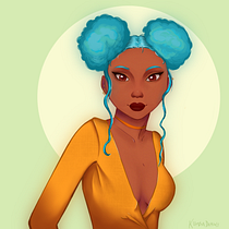 My project in Female Character Portraits in Procreate course. Artistic Drawing, Digital Drawing, and Digital Illustration project by Violaine - 08.12.2020