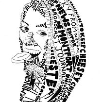 My project in Hand-Drawn Typographic Portrait course. Traditional illustration project by Liz Romano - 08.13.2020