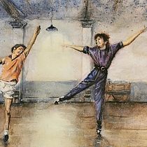 My project in Watercolor Illustration: Billy Elliot Boogie Dance Scene. Un progetto di Pittura ad acquerello di Charl Marais - 13.08.2020