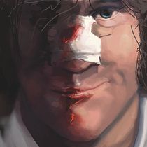 Mi Proyecto del curso: Pinceles y pixeles: introducción a la pintura digital en Photoshop. He realizado una pintura a partir de una imagen de cine, en este caso de la naranja mecánica.. Projekt z dziedziny Malarstwo c i frowe użytkownika Rafael Expósito García - 13.08.2020