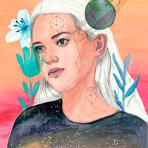 Mi Proyecto del curso: Retrato ilustrado en acuarela. Un proyecto de Ilustración tradicional de Cristina Otárola Garrido - 14.08.2020