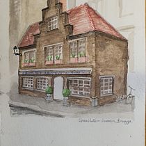 My project in Architectural Sketching with Watercolor and Ink course. Pintura em aquarela projeto de j_marie05 - 14.08.2020