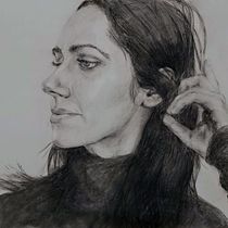 My project in Realistic Portrait with Graphite Pencil course - PJ Harvey. Desenho de retrato, e Desenho realista projeto de Mark Rogers - 14.08.2020