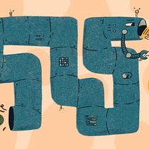 Teaching machines to understand - and summarise - text. Ilustração digital e Ilustração tradicional projeto de Vicky Hughes - 14.08.2020