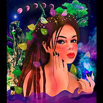 Mi Proyecto del curso: Retratos digitales de fantasía con Photoshop. Desenho artístico, Desenho de retrato, e Desenho digital projeto de Francisca Valenzuela - 15.08.2020