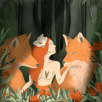 KITSUNE - Mi Proyecto del curso: Ilustración digital con texturas en Photoshop. Un progetto di Illustrazione tradizionale di Galo Flor - 26.08.2020