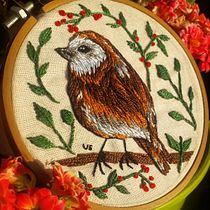 Mi Proyecto del curso: Pintar con hilo: técnicas de ilustración textil. Embroider project by Verónica García - 08.15.2020