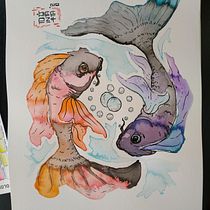 Mi Proyecto del curso: Técnicas experimentales de acuarela para principiantes . Creativit, Traditional illustration, Ink Illustration, Children's Illustration, and Watercolor Painting project by Donata Díaz Viñals - 08.15.2020