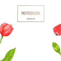 Papelería con Tulipán en Acuarela. Artes plásticas, Ilustração botânica, e Pintura em aquarela projeto de Luis García - 19.08.2020