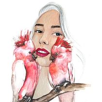 My project in Illustrated Portrait in Watercolor course. Un proyecto de Diseño de personajes, Ilustración digital, Bellas Artes, Ilustración tradicional y Pintura a la acuarela de Mehrnaz Torkaman - 15.08.2020