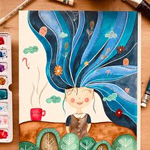 Mi Proyecto del curso: Ilustración artística: dibuja tu imaginario. Artistic Drawing project by Elizabeth Samaniego - 10.04.2020