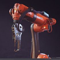Robot Industrial - Proyecto Final - Curso: Creación de props realistas para videojuegos. 3D, Game Development, 3D Design, 3D Modeling, and Video Games project by Leonardo Grosso - 08.16.2020