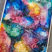 Mi Proyecto del curso: Técnicas modernas de acuarela GALAXIA ESPECIAL BRO. Fine Arts project by veromirall - 08.17.2020