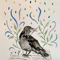 Raven Brings Light - My project in Introduction to Children’s Illustration course. Children's Illustration, Traditional illustration, and Watercolor Painting project by erinlc.neufeld - 08.18.2020