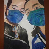 Mi Proyecto del curso:  Retrato realista con lápices de colores. Fine Arts project by Ana Galindo Milano - 08.18.2020