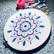 Mi Proyecto del curso: Técnicas básicas de bordado: puntadas, composiciones y gamas cromáticas. Embroider project by Cristal García Retamal - 08.18.2020