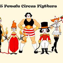 My 5 Female Circus Fighters! . Character Design project by franciscojmendez76 - 08.18.2020
