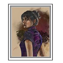 Retrato femenino Ana de Armas. Ilustração tradicional, Ilustração vetorial, Ilustração digital, e Desenho de retrato projeto de Ramon Portillo - 20.08.2020