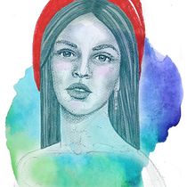 Mi Proyecto del curso: Retrato con lápiz, técnicas de color y Photoshop. Projekt z dziedziny R, sunek ołówkiem, Trad, c, jna ilustracja,  Sztuki piękne,  R, sunek, Ilustracja c, frowa i Portret użytkownika Verónica Roggero - 16.08.2020