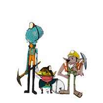 Los 3 Monstruos Mineros. Digital Illustration project by Pablo Frabotta - 08.18.2020