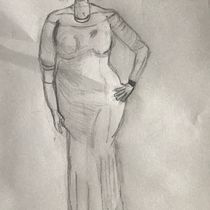 Figure Drawing - Self Portrait Ein Projekt aus dem Bereich Bleistiftzeichnung und Porträtzeichnung von Kristen Bastis - 18.08.2020