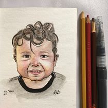 PC: Cuaderno de retratos en acuarela. Portrait Drawing, Painting, Watercolor Painting, and Sketchbook project by Lais Lima - 09.02.2020