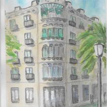 My project in Architectural Sketching with Watercolor and Ink course. Ilustração arquitetônica projeto de judith_roller - 19.08.2020