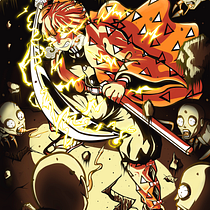 Kimetsu no yaiba: Zenitsu vs las arañas. Un progetto di Illustrazione vettoriale di Constanza Orellana Yáñez - 19.08.2020