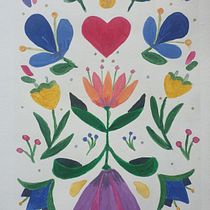 My project in Introduction to Floral Illustration with Acrylic course. Pintura Acrílica projeto de Miri - 20.08.2020