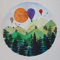 My project in Modern Watercolor Techniques course. Un progetto di Pittura ad acquerello di Livia Mitrică - 20.08.2020