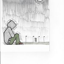 Illustration for the poem Concrete, before analog additions. Een project van  Artistieke tekening y  Tatoeageontwerp van PJ Patten - 21.08.2020