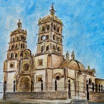 Primer proyecto arquitectura+acuarela - Catedral Basílica Menor Durango México. Arquitetura projeto de marycarmen0007 - 21.08.2020