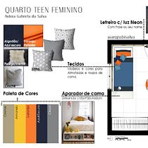 Meu projeto do curso: Cor aplicada ao design de interiores "Quarto Teen". Un progetto di Architettura d'interni e Interior design di Gabriela da Salva Santos - 21.08.2020