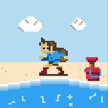 Personaje en la Playa - Curso de animación pixel. 2D Animation project by Hector Romero - 08.29.2020