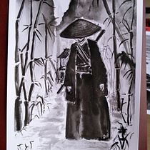 Mi Proyecto del curso: Ilustración en tinta china con influencia japonesa. Un proyecto de Ilustración con tinta de Ana Pereira - 22.08.2020