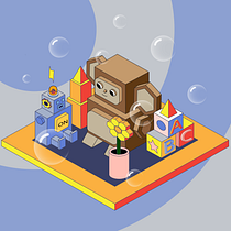 My project in Isometric Vector Illustrations from Scratch course. Ilustração digital projeto de erzh143 - 05.09.2020