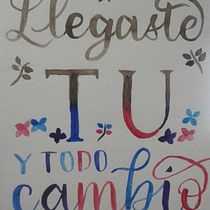 Mi Proyecto del curso: Caligrafía con pinceles de agua para principiantes. Un progetto di Lettering di Eugenia Hernandorena - 22.08.2020