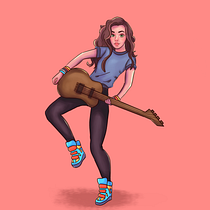 Guitarrista urbana. Un projet de Illustration numérique de Juliana Gonzalez - 22.08.2020