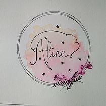 My project in Techniques applied to watercolour illustration course_Newborn Poster. Un progetto di Calligrafia, Teoria del colore, H, lettering, Naming, Design di poster  e Pittura ad acquerello di elizan82 - 23.08.2020