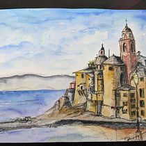 My project in Architectural Sketching with Watercolor and Ink course. Pintura projeto de Amy Munns - 27.08.2020