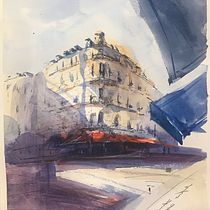 My project in Architectural Sketching with Watercolor and Ink course. Design de interiores projeto de Mengdie Zhou - 28.08.2020