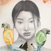 Mi Proyecto del curso: Retrato con lápiz, técnicas de color y Photoshop Ein Projekt aus dem Bereich Traditionelle Illustration von Nuria Spinola Valencia - 14.09.2020