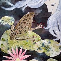 My project "Frog Prince" to Introduction to children's Illustration . Traditional illustration, Fine Arts, Painting, Pencil Drawing, Drawing, Watercolor Painting, Children's Illustration, and Narrative project by annas_kabinett - 08.24.2020