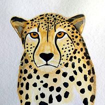 Guepardo como proyecto final del curso de acuarelas para principiantes. Fine Arts, Creativit, Drawing, Painting, and Watercolor Painting project by Inma Tercero Guijarro - 08.24.2020