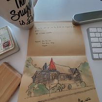 My project in Architectural Sketching with Watercolor and Ink course. Ilustração arquitetônica projeto de Nirmesh Gollamandala - 24.08.2020