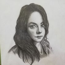Mi Proyecto del curso: Retrato realista de mi esposa con lápiz de grafito. Desenho a lápis projeto de Rafael Langurain - 25.08.2020
