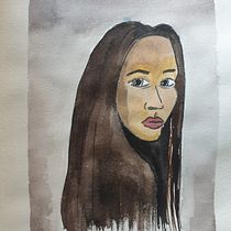 My project in  Watercolor Portrait Sketchbook course. Watercolor Painting project by Miri - 08.25.2020